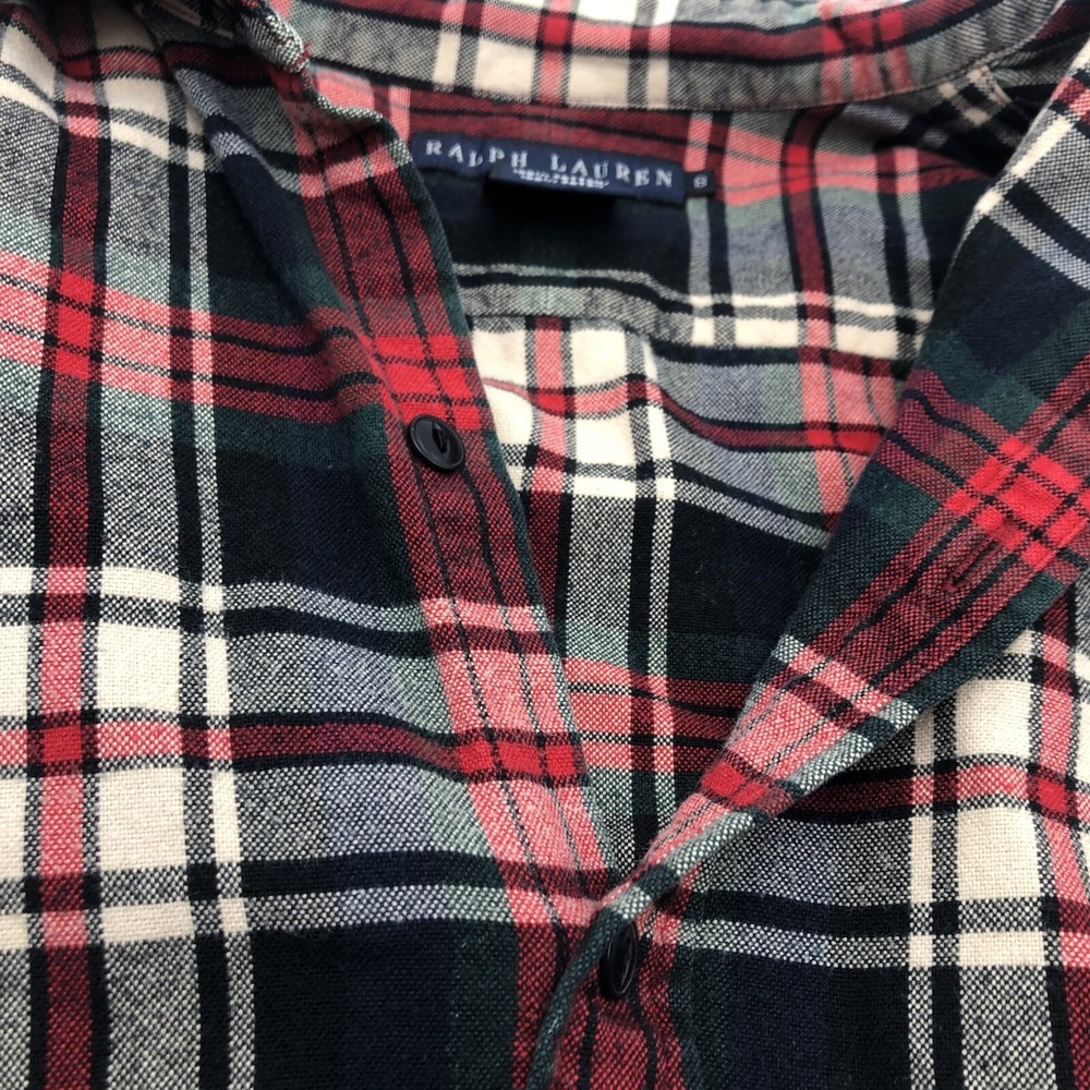 Ralph Lauren Womens Flannel Shirt Button Up Multicolored Red Green Blue Size 8 - Picture 7 of 16